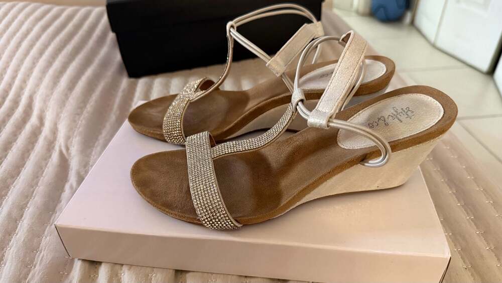 Style & Co Women's Ginifur Embellished Strappy Wedge Sandals